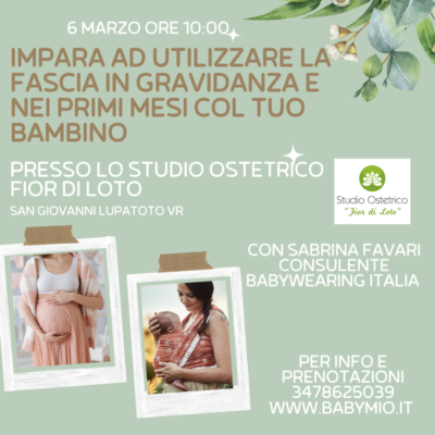 Impara ad utilizzare la fascia in gravidanza e nei primi mesi col tuo bambino @ Studio Ostetrico Fior di Loto